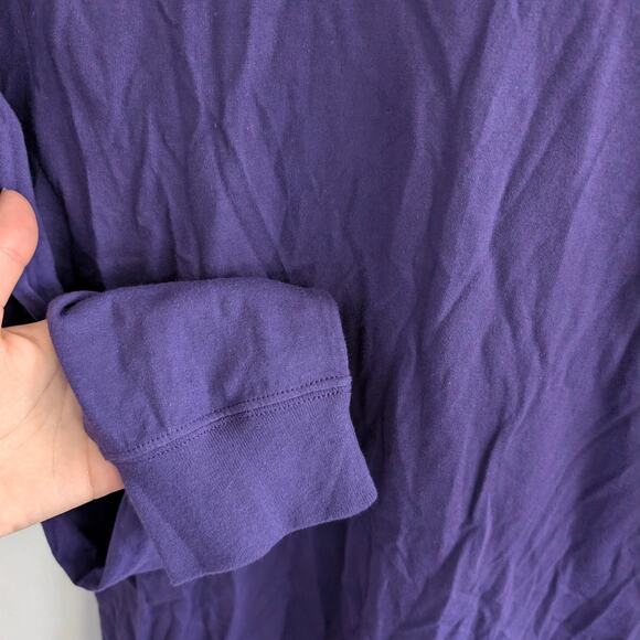 Nike Men's Team Legend Long Sleeve Tee Shirt Crew Neck Purple Size S - Picture 7 of 9